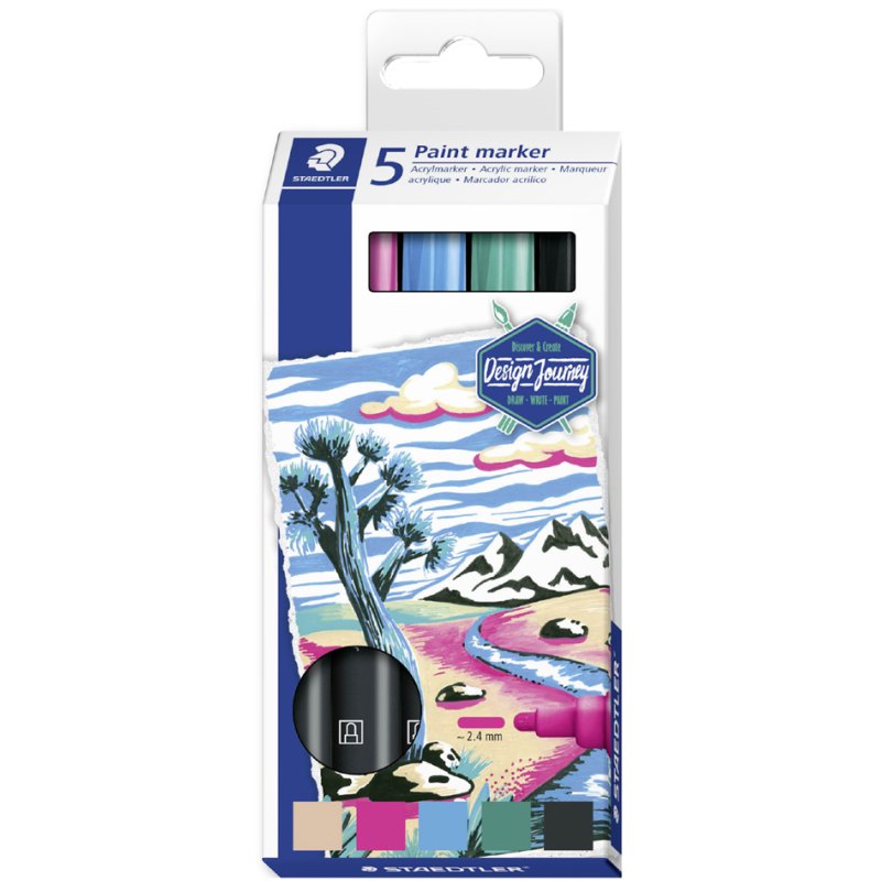 STAEDTLER Lumocolor marqueurs acryliques, encre permanente, 10 pièces, 2,4 mm